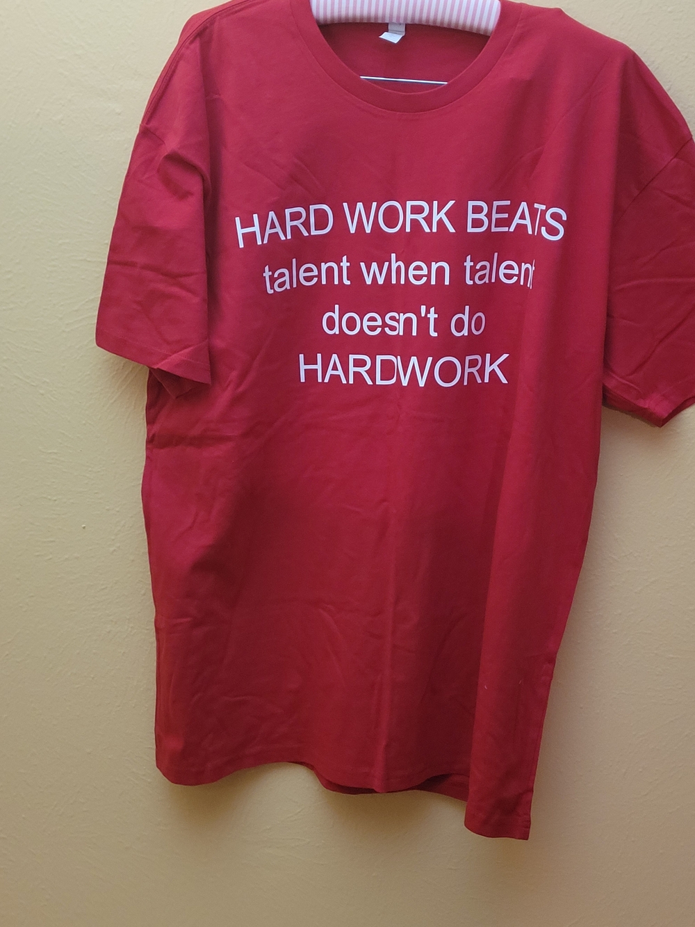 Men's Red Graphic Motivational Tee